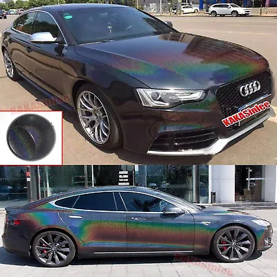 Car Iridescence Rainbow Strip Holographic Chameleon Chrome Vinyl Wrap Sticker CF • $465.34