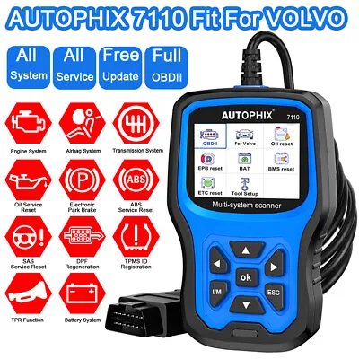AUTOPHIX 7110 Car Code Reader For Volvo OBD2 Scanner All System Diagnostic Tool • $94