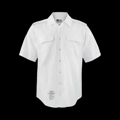 U.s Military Army Issue White Dress Shirt Men's Short Sleeve Large & X-large New • $14.95