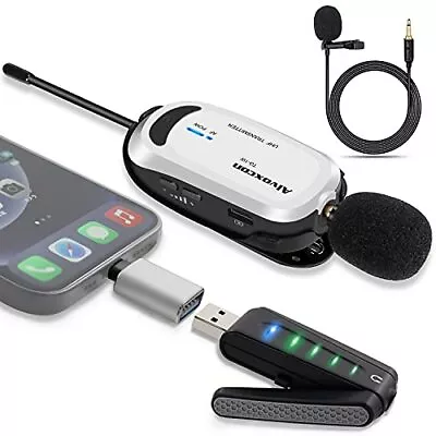 Wireless Microphone For IPhone & Computer USB Lapel Mic System For • £62.64