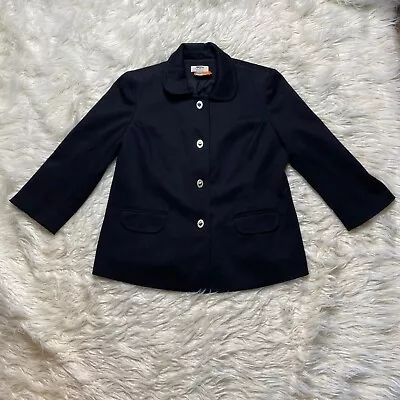 Ann Taylor LOFT Maternity Button Up Knit Lightweight Lined Jacket Black Size 8M • $24.99
