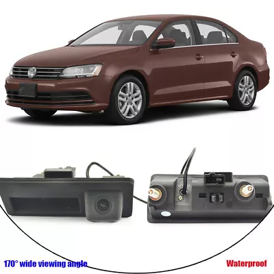 Car Trunk Handle CCD Rear View Camera Backup Parking For VW Jetta 2015-2018 • $41.89