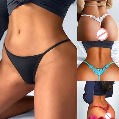 Women Sexy High Cut G-string Thongs T-back Underwear Panties Lingeries Sleepwear • £3.59