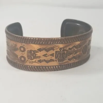 Vintage Bell Trading Post Copper Cuff Bracelet Native American Thunderbird • $29.99