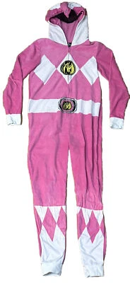 $29.99 • Buy Mighty Morphin Power Rangers Pink Pajama Costume Adult Size Small / Medium 2016