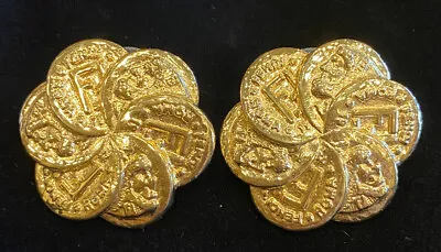 Authentic Vinatge Fendi Coin Post Earrings • $499