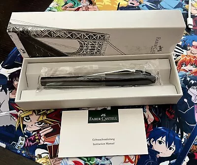 Faber-Castell Essentio Black Carbon Fiber Fountain Pen - Fine Nib - New In Box • $33.95