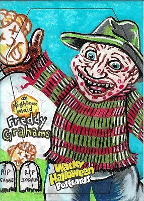 Wacky Packages Halloween 2023  Sketch Card Carmen SantaFerrara 1/1 • $80