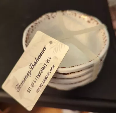 NWT Tommy Bahama Melamine: Four White  Tuscan: 4 Dipping Bowls Nwt • $10