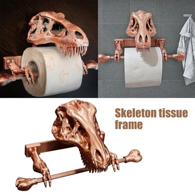 $34.09 • Buy Dinosaur Tissue Holder Skull Toilet Paper Holder Bathroom Storage