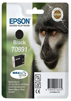 £12.45 • Buy Genuine Epson Monkey Ink Cartridge, Stylus SX115, SX200, SX205, SX400 SX405, LOT