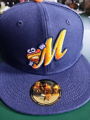 New Era 59fifty Montgomery Biscuits 7 5/8 Blue Minor League Baseball Hat Cap New • $29.99