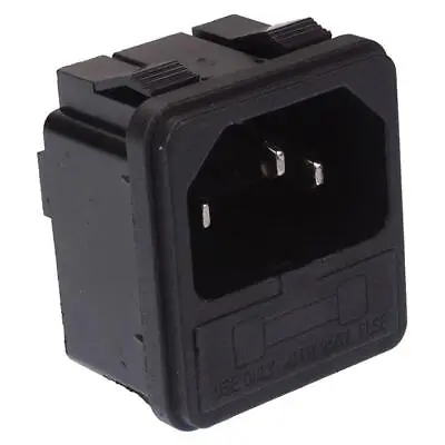 C14 IEC Fused Inlet Socket Connector Chassis Panel Mount • £5.49