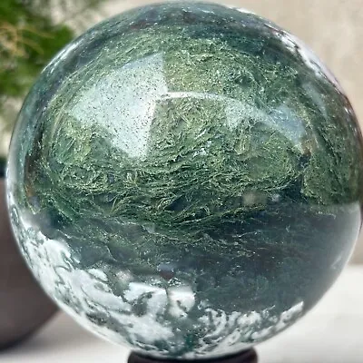 874g Natural Moss Agate Ball Quartz Crystal Sphere Reiki Meditation Decoration • $0.63