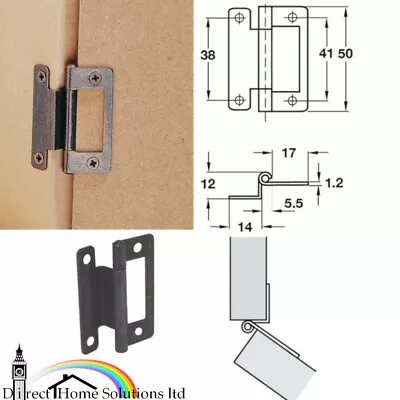 20 X Hafele Steel Flush Hinges Cranked 15-19mm Florentine Bronzed Caravan • £22.89