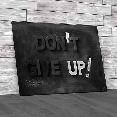Dont Give Up Letters Saying Black White Canvas Print Large Picture Wall Art • £14.95