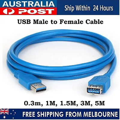 $7.99 • Buy USB 3.0 Extension Cable Type A Male To Female Super High-Speed Cord For Laptop