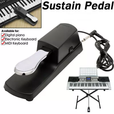 Universal Sustain Pedal Foot Damper Switch Keyboard For Yamaha Casio Korg Roland • $26.49