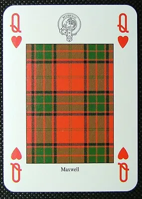 1 X Playing Card Clans & Tartans Of Scotland * Maxwell * Queen Of Hearts • $2.58