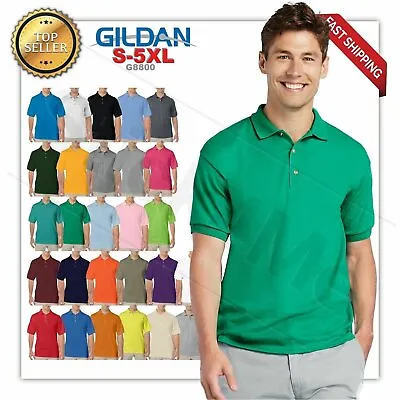 Gildan - DryBlend Jersey Sport Shirt Plain Short Sleeve Polo Shirts - 8800 • $11.99