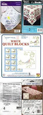 CHOICE: Vintage Stamped Embroidery Linen Or Cross Stitch Kits For Quilts Or Bloc • $14.99