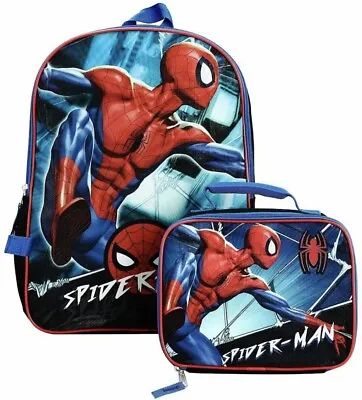 Marvel Spider-Man Boys Bookbag Backpack Lunch Box Bag School Toy Gift Avengers • $25.49