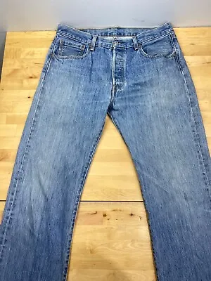 Levis 501 XX Denim Jeans Mens 34x33 Casual Blue Medium Wash Straight #7285 • $19.99