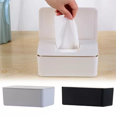 Wet Wipe Dispenser Holder Tissue Storage Box Case With Lid For Home Offices* • £7.68