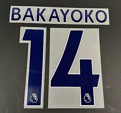 2017 2019 Official Sporting Id Chelsea Bakayoko 14 Navy Player Size Name Set • £16