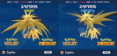 Zapdos⚡shiny⚡/normal 6iv Battle Rdy Vgc 23 - Pokemon Scarlet And Violet • $3.99