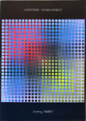 Victor Vasarely Arny 1967 Vintage Op Art Offset Lithograph Poster 34 X 24 • $100