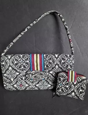 Vera Bradley Barcelona Black White Shoulder Bag Purse & Wallet • $40