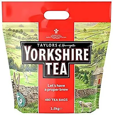 Taylors Of Harrogate Yorkshire Tea Approx 480 Tea Bags 1.5Kg Black Tea • £17.62