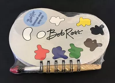£15.47 • Buy NEW Bob Ross Paint Brush-Shaped Pen & Palate-Shape Notebook Journal Set