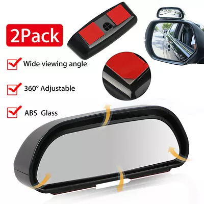 2Pcs Universal Car Auto 360° Wide Angle Rear Side View Convex Blind Spot Mirror • $18.57