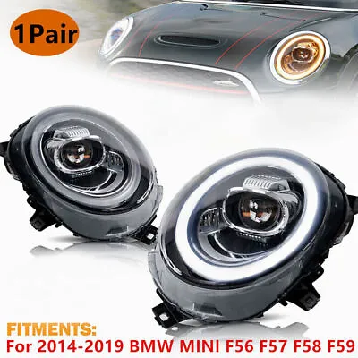 For MINI Cooper F55 F56 F57 14-19 LED DRL A Pair Headlights Assembly Beam Lens • $873.99