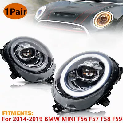 LED Headlights Assembly For BMW MINI F56 F55 2014-19 DRL Halogen Lens Projector • $873.99