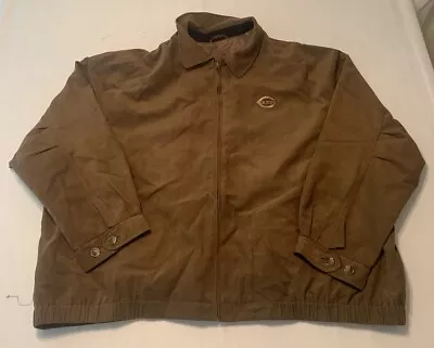 Cutter And Buck Cincinnati Reds Jacket Men's 4XB Brown Suede Coat Full Zip • $35