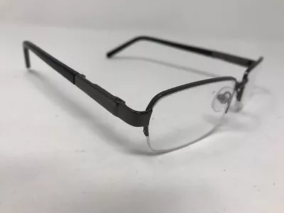 Foster Grant Black Gray Half Rimless FlexHinge Eyeglasses 55-17-145 U529 • $13.40