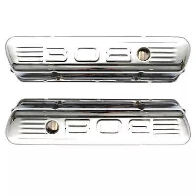 Holden V8 308 Logo Embossed Chrome Rocker Valve Covers • $89.50