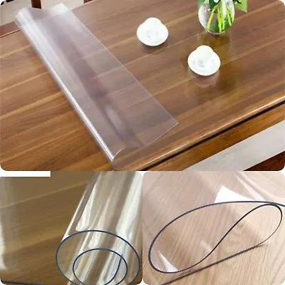 Transparent PVC Tablecloth Table Film 1.5 Mm Clear Table Protector • £34.92