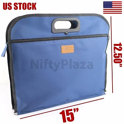 Business Documents Holder Zipper Bag Men's Soft Tote Casual Handbag A4 Documents • $10.19