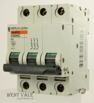 £24.99 • Buy Merlin Gerin Multi 9 -  C60HC306 - 6a Type C Triple Pole MCB Used