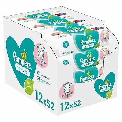 Pampers Baby Wipes Multipack New Baby Sensitive 600 Wet Wipes (12 X 50) • £19.99