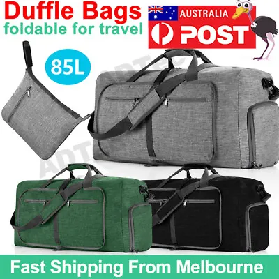 $30.75 • Buy Large Foldable Travel Storage Luggage Gym Weekender Carry On Shoulder Duffle Bag
