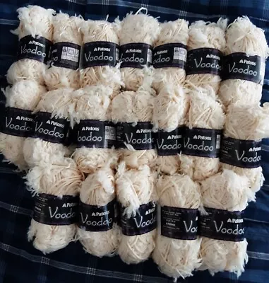 Patons Voodoo Yarn #08008 *Fleece* Lot Of 19 Skeins.  Acrylic/nylon Super Bulky. • $57