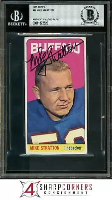 1965 Topps #42 Mike Stratton Bills Bgs Authentic Auto • $0.99