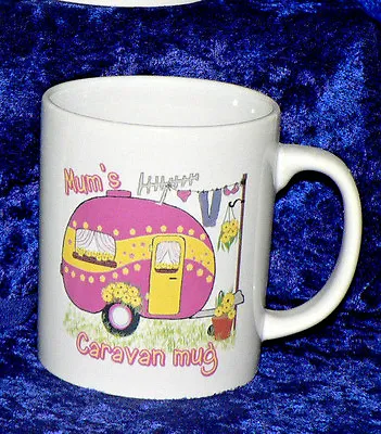 Stoneware Caravan Mug Choose Mum Dad Or My Caravan Mug Our Own Design • £3.29