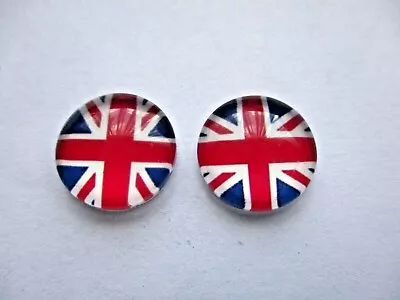 Union Jack Flag Stud Earrings 12mm • £3.49