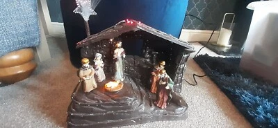 £15 • Buy Light Up Nativity Set Christmas Religious Decoration Fibre Optics